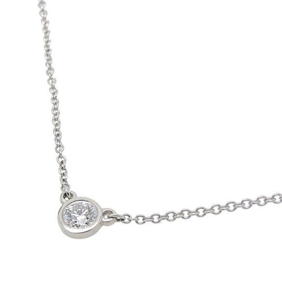 TIFFANY & CO. Platinum Diamond Necklace - Picture 1 of 8